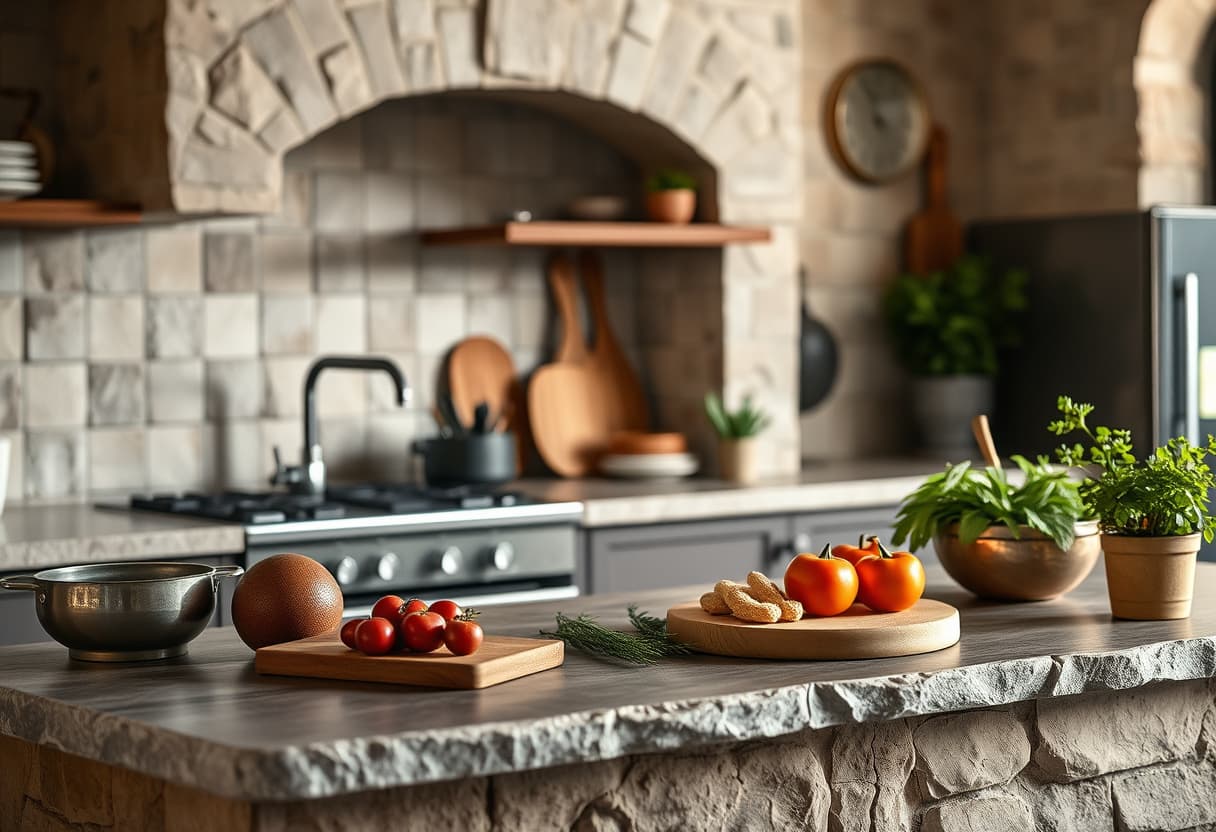 Pessoa medindo bancada de cozinha com trena para orçamento